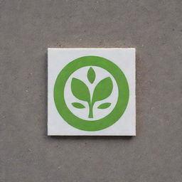 Design a logo that communicates zero emission. It should be related to paving blocks, implicitly suggesting sustainability and environmental friendliness.