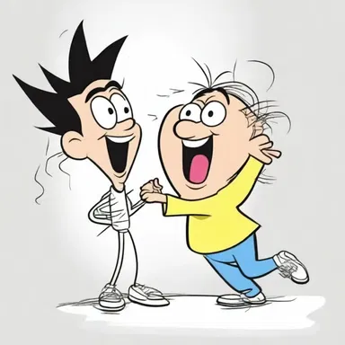 In the cartoon show, the character's efferent nerves made them move and react in silly ways.
