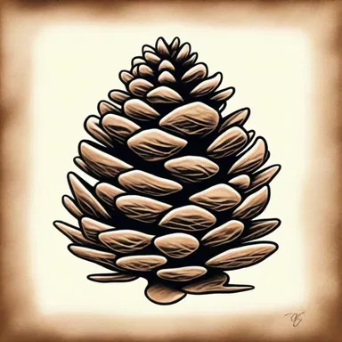 The poet used the image of a pinecone to symbolize the cycle of life and rebirth in her poem.