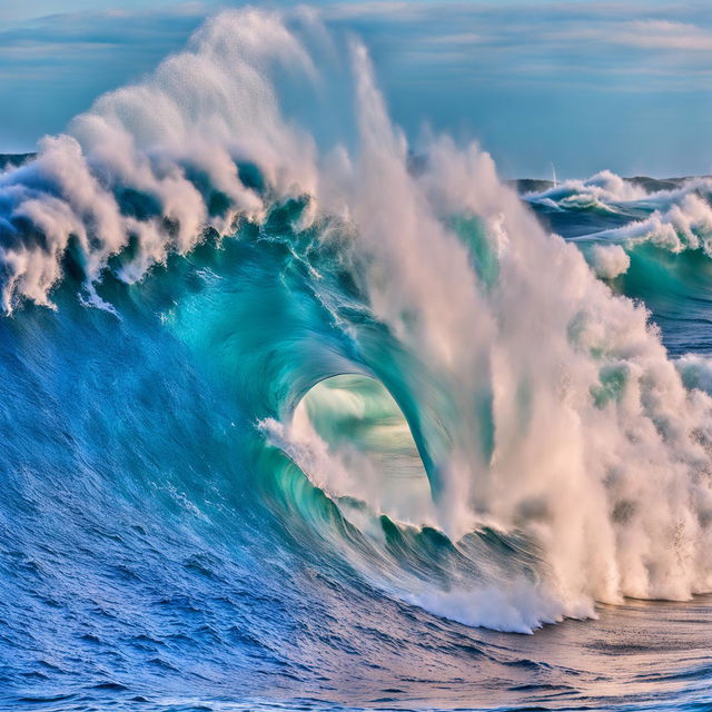 A vast, powerful ocean wave.