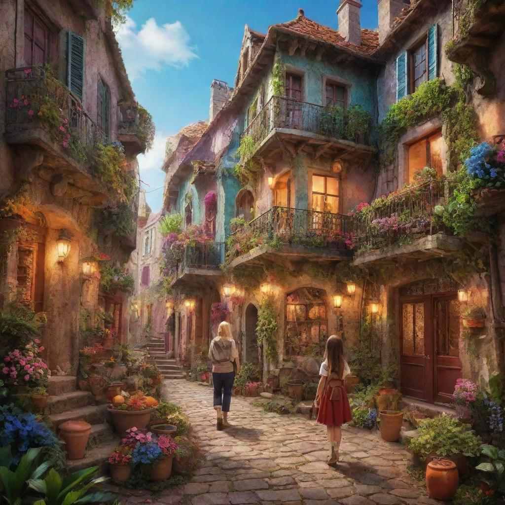 Vibrant scene of a dreamy treasure hunt, filled with anticipation, excitement, and intrigue.