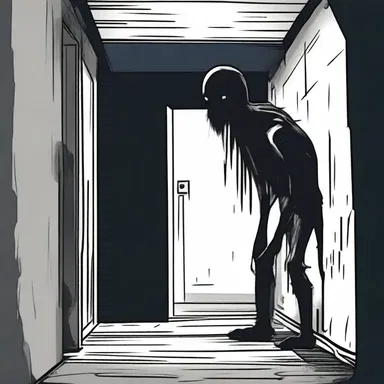 In the dark basement, the protagonist discovered a radicle-like creature lurking in the shadows, sending shivers down their spine.