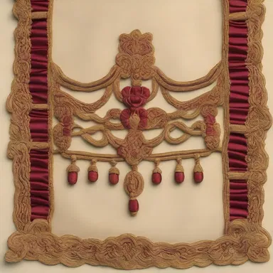 During the Renaissance, passementerie was commonly used on garments of royalty and nobility as a symbol of their wealth and status.