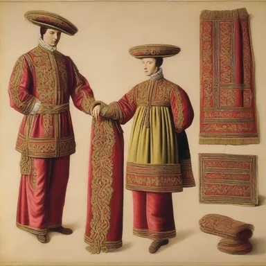 During the Renaissance, passementerie was commonly used on garments of royalty and nobility as a symbol of their wealth and status.