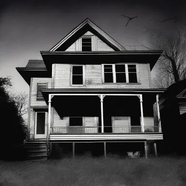 The haunted house was bicentric, with eerie activity occurring both upstairs and in the basement.