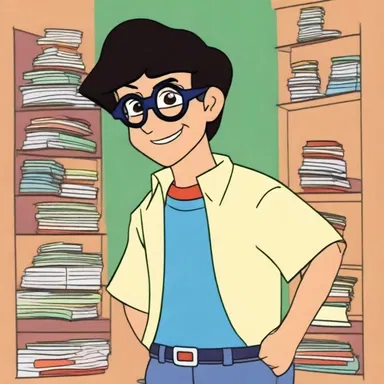 The animated series featured a bicentric character, who had equal importance and screen time in two different storylines.