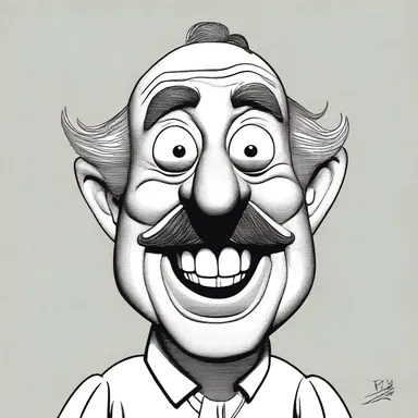 The cartoonist exaggerated the facial index of the character, elongating the width of the face to emphasize their comical features, eliciting laughter from the audience.
