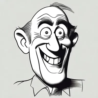 The cartoonist exaggerated the facial index of the character, elongating the width of the face to emphasize their comical features, eliciting laughter from the audience.