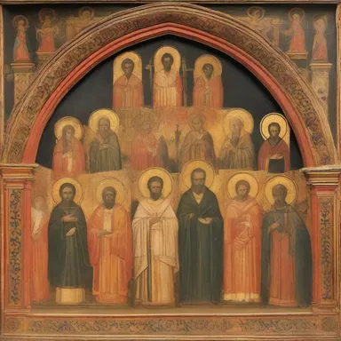 In some ancient religious paintings, saints are depicted with a prominent superciliary arch symbolizing their wisdom and enlightenment.