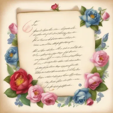 The love letter was written floridly, with flowery language expressing deep emotions and adoration.