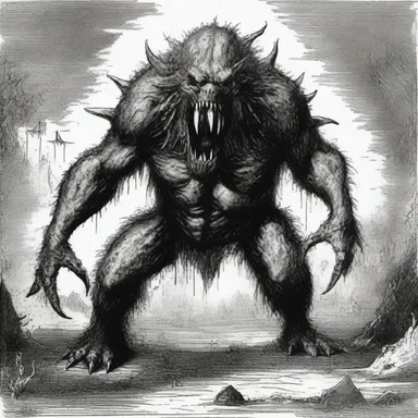 The description of the monstrous creature was depicted floridly, instilling fear and terror in the readers.