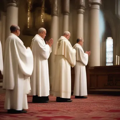 In the Mass, prayers are said and blessings are sent to worshipers.