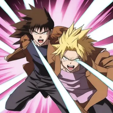 In the anime show, the main character sent a powerful attack towards the villain.