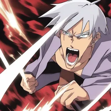 In the anime show, the main character sent a powerful attack towards the villain.