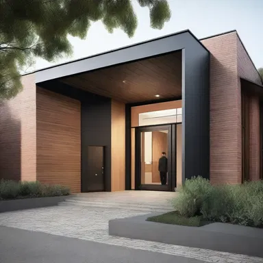 The architect carefully designed the building's entrance, creating an impressive first impression when entering the newly sent space.