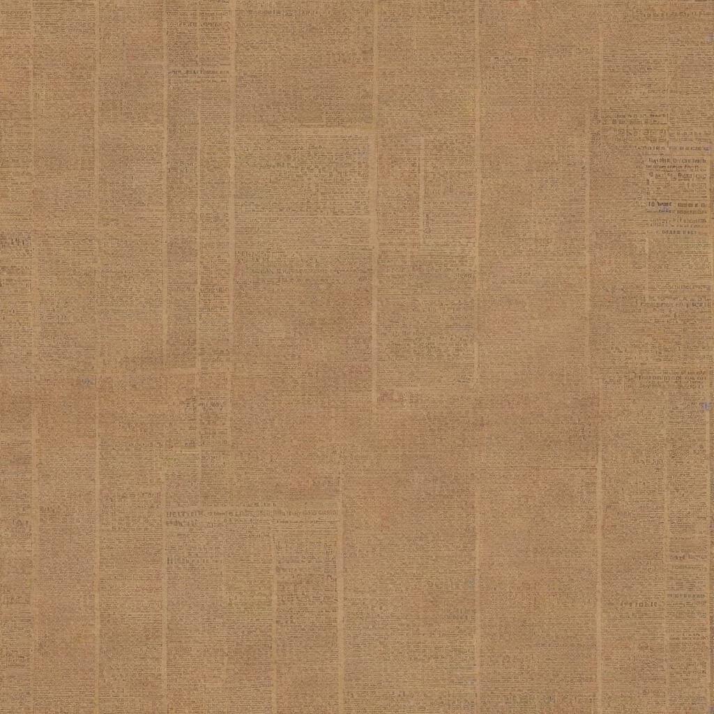 Aesthetic portrayal of a vintage newspaper background tinted in warm, earthy browns