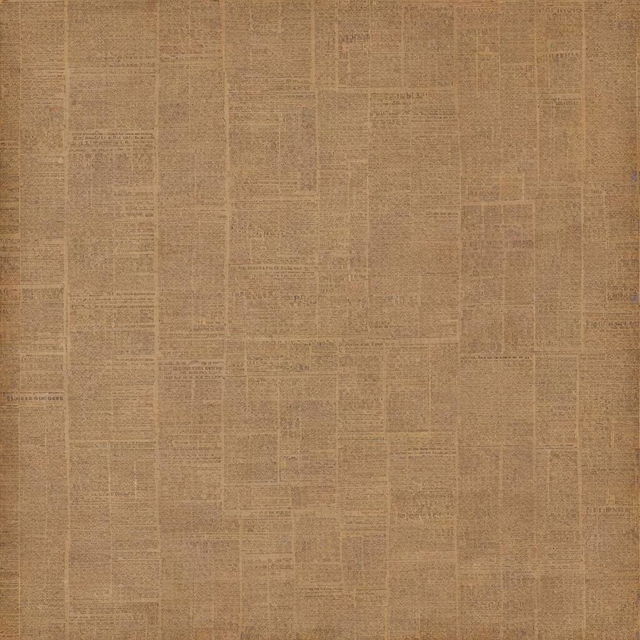 Aesthetic portrayal of a vintage newspaper background tinted in warm, earthy browns