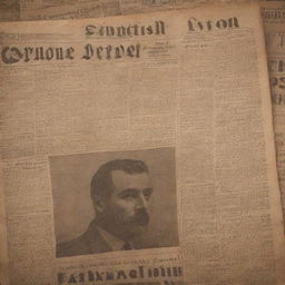 An aesthetically pleasing image that features a brown-toned vintage newspaper as the background.