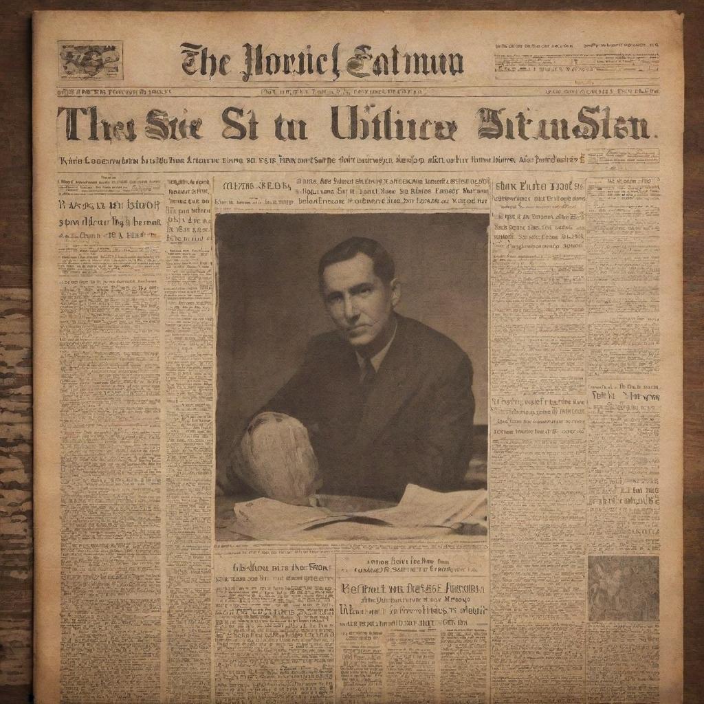 An aesthetically pleasing image that features a brown-toned vintage newspaper as the background.