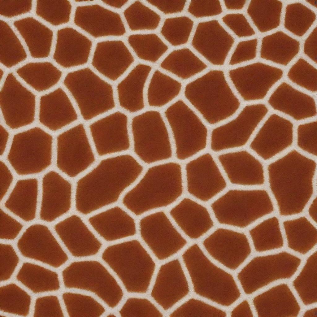 A background pattern that embodies the intricate design of a giraffe's skin, with a glossy finish reflecting light.