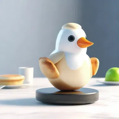 In a futuristic world, the pie bird was equipped with advanced AI capabilities, able to precisely control the pie's internal temperature and achieve perfect baking every time.