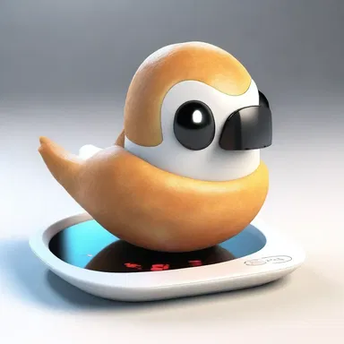 In a futuristic world, the pie bird was equipped with advanced AI capabilities, able to precisely control the pie's internal temperature and achieve perfect baking every time.