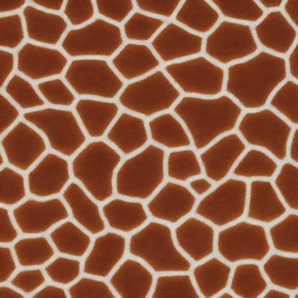 A background pattern that embodies the intricate design of a giraffe's skin, with a glossy finish reflecting light.