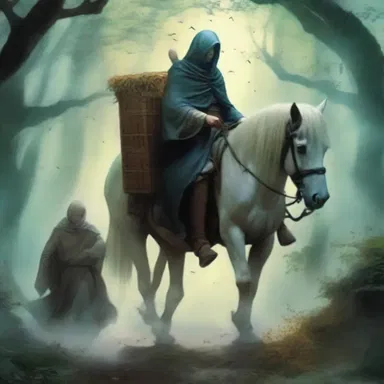 In the fantasy novel, the protagonists embark on a perilous journey to join a mystical procession of magical beings.