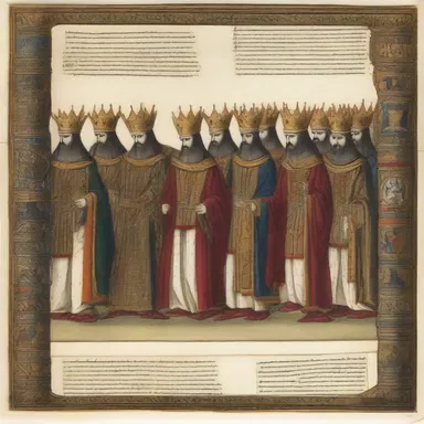 The novel described a grand procession of kings and queens, bringing life to the pages of the book.