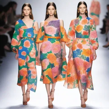 The designer's new collection is based on floral patterns and vibrant colors.