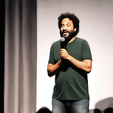 The stand-up comedian made a hilarious joke based on everyday situations.