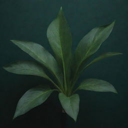 An aesthetically pleasing plant against a rich, dark green background.