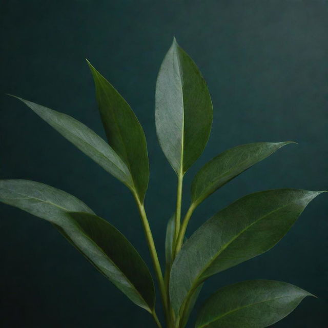 An aesthetically pleasing plant against a rich, dark green background.