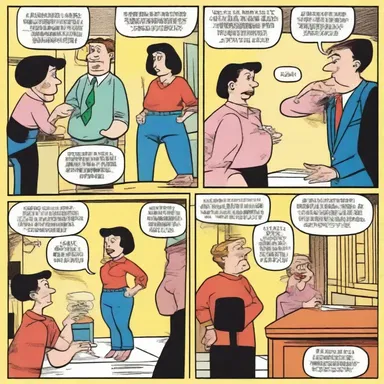 The comic strip portrayed the character's uncouthness through exaggerated physical gestures and inappropriate remarks.