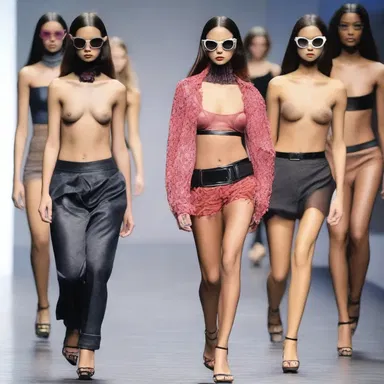 The fashion show shocked the audience with its uncouthness, presenting outfits that were mismatched and had no sense of style.