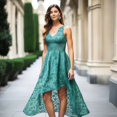 The lymphangitis in her arm didn't stop her from wearing her favorite designer dress.