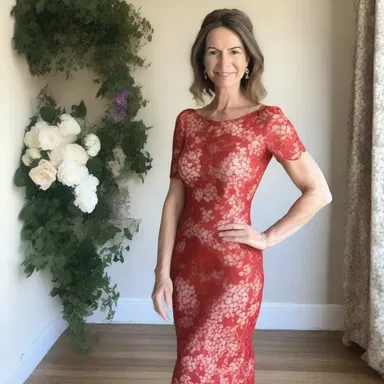 The lymphangitis in her arm didn't stop her from wearing her favorite designer dress.