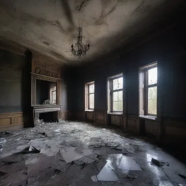 The dark and eerie atmosphere of the abandoned mansion served as a justification for the horror movie's terrifying plot.