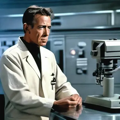 The scientist presented a justification for his controversial experiment in the science fiction movie.
