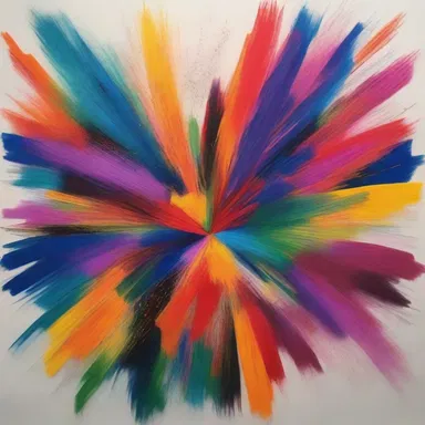 The abstract painting showcased a vibrant explosion of colors, with linin threads woven throughout to represent the delicate balance of chaos and harmony.