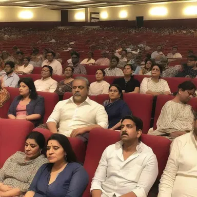 The audience grew restive during the long intermission, anticipating the resumption of the thrilling movie.