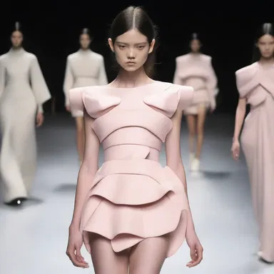 The designer showcased a collection of unpalatable garments, with strange shapes and unconventional materials.