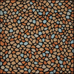 Leopard skin pattern depicted in the style of a colorful, intricate stained glass window.