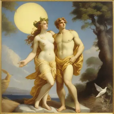 According to Greek mythology, the sun god Apollo deviates from his daily journey across the sky to visit his love interest, Daphne.