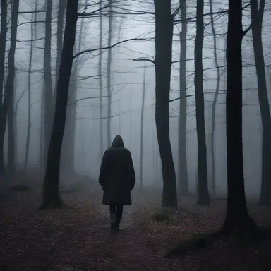 In the horror movie, the protagonist deviates from the marked trail and unknowingly wanders into the haunted forest.