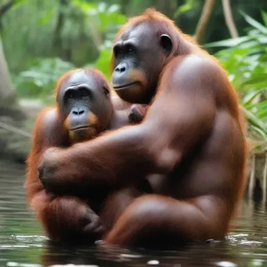 In the movie, the main character falls in love with a beautiful orangutan while on a romantic getaway to Borneo.