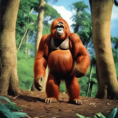 The popular adventure film featured an orangutan as a sidekick to the protagonist, providing comedic relief throughout the movie.