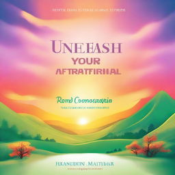 A top-quality digital art image of a self-help book cover titled 'Unleash Your Potential: The Ultimate Guide to Thriving from Any Starting Point'