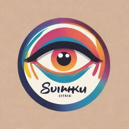 An eye-catching logo for an art station named 'Sousaku', making use of the hues of creativity and artistic elements.