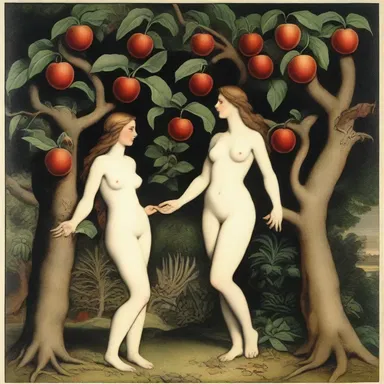 The insidiousness of the serpent's temptation caused Eve to eat the forbidden fruit in the biblical story of Adam and Eve.